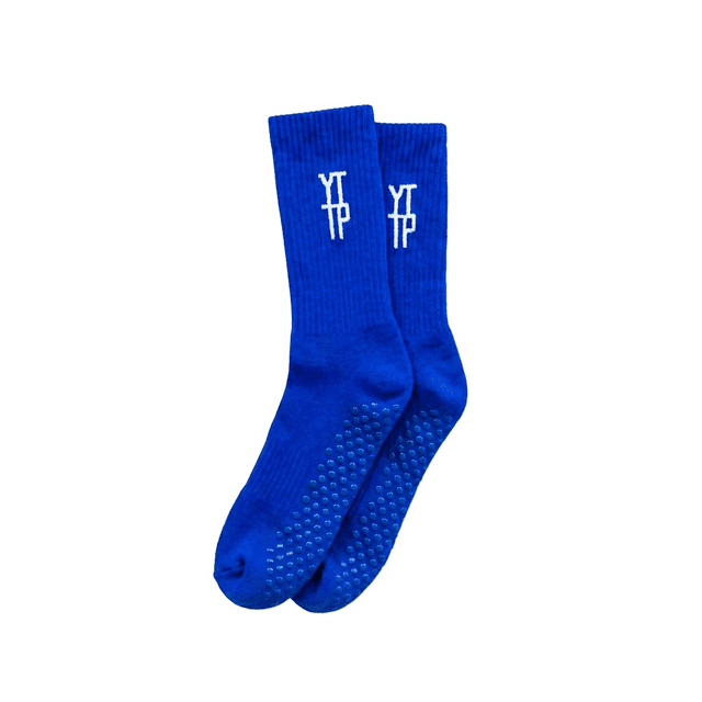 YTTP Blue Pilates Grip Socks