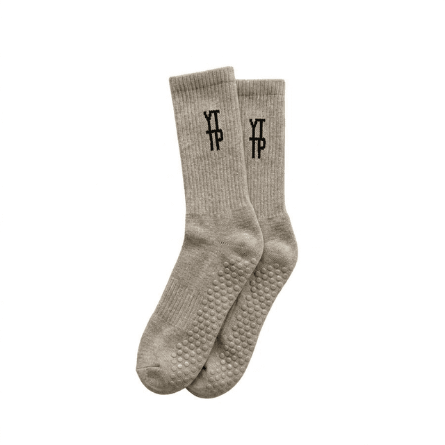 YTTP Greige Pilates Grip Socks
