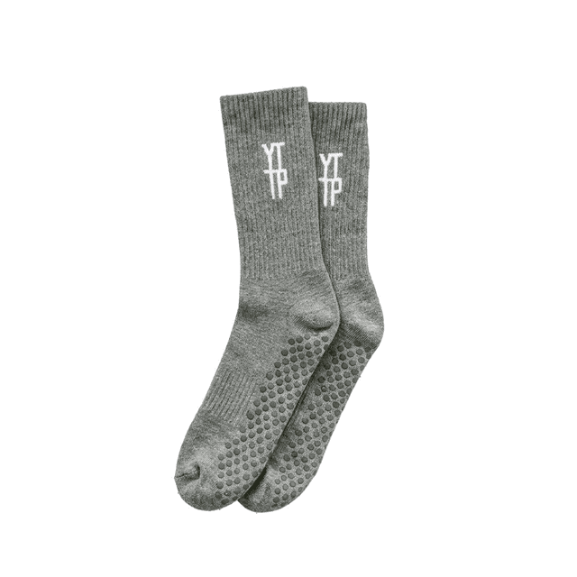 YTTP Grey Pilates Grip Socks