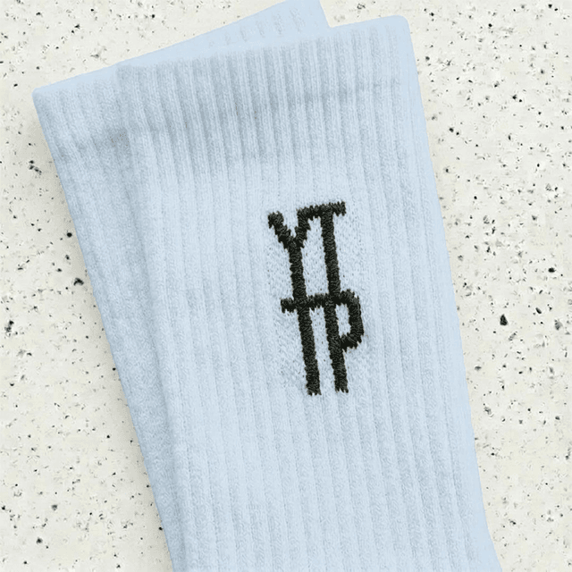 YTTP Icy Blue Pilates Grip Socks