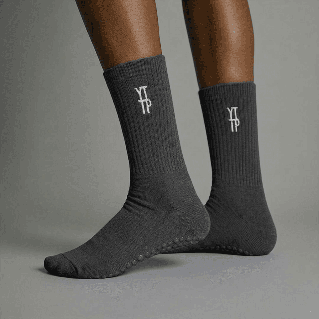 YTTP Anthrazit Pilates Grip Socks