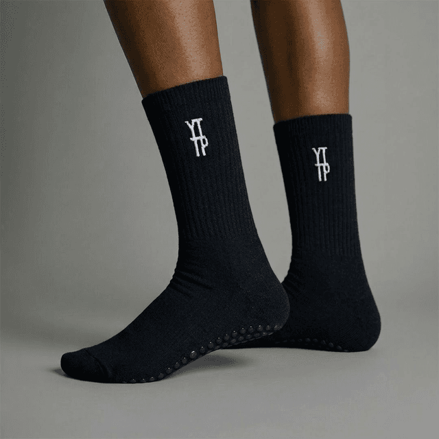 YTTP Black Pilates Grip Socks