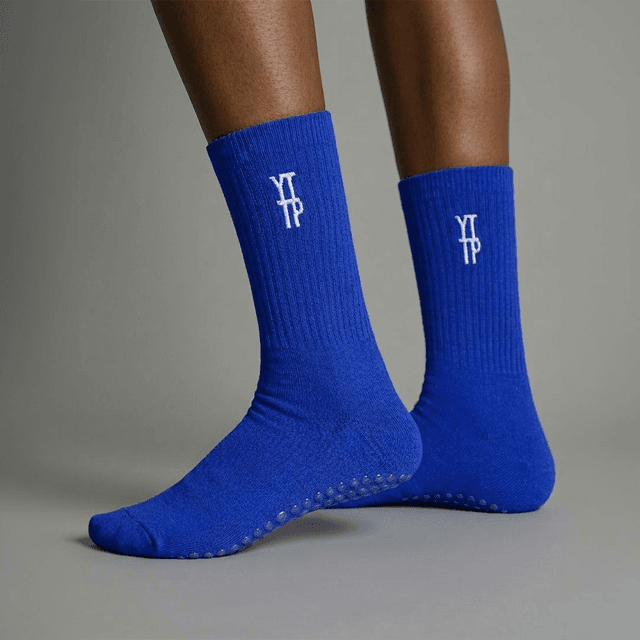 YTTP Blue Pilates Grip Socks