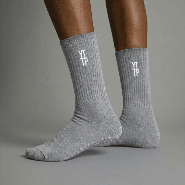 YTTP Grey Pilates Grip Socks